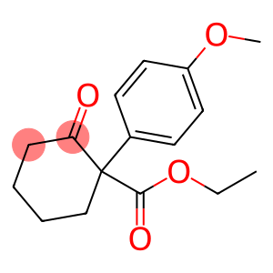Cyclohexanecarboxylic acid, 1-(4-methoxyphenyl)-2-oxo-, ethyl ester