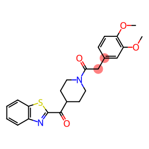 Ethanone, 1-[4-(2-benzothiazolylcarbonyl)-1-piperidinyl]-2-(3,4-dimethoxyphenyl)-