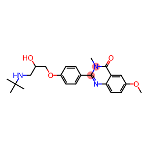 2-[4-[3-(tert-butylamino)-2-hydroxypropoxy]phenyl]-6-methoxy-3-methylquinazolin-4-one