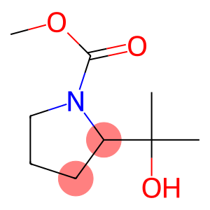1-Pyrrolidinecarboxylic  acid,  2-(1-hydroxy-1-methylethyl)-,  methyl  ester