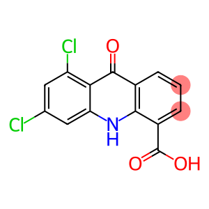 4-Acridinecarboxylic  acid,  6,8-dichloro-9,10-dihydro-9-oxo-