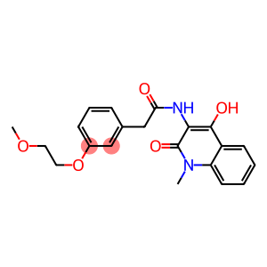 Benzeneacetamide,  N-(1,2-dihydro-4-hydroxy-1-methyl-2-oxo-3-quinolinyl)-3-(2-methoxyethoxy)-