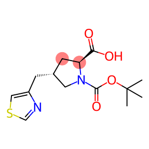 1,2-Pyrrolidinedicarboxylic acid, 4-(4-thiazolylmethyl)-, 1-(1,1-dimethylethyl) ester, (2S,4S)-