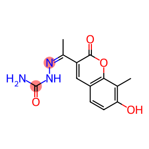 Hydrazinecarboxamide,  2-[1-(7-hydroxy-8-methyl-2-oxo-2H-1-benzopyran-3-yl)ethylidene]-