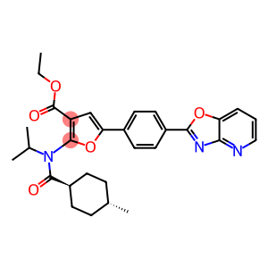 ethyl 2-[[(trans-4-methylcyclohexyl)carbonyl](1-methylethyl)amino]-5-{4-([1,3]oxazolo[4,5-b]pyridin-2-yl)phenyl}-3-furancarboxylate