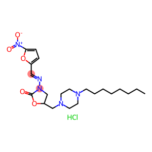 2-Oxazolidinone, 3-[[(5-nitro-2-furanyl)methylene]amino]-5-[(4-octyl-1-piperazinyl)methyl]-, hydrochloride (1:2)