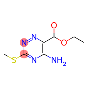 1,2,4-Triazine-6-carboxylic acid, 5-amino-3-(methylthio)-, ethyl ester