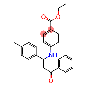 ethyl 4-{[1-(4-methylphenyl)-3-oxo-3-phenylpropyl]amino}benzoate