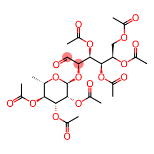2-O-(2-O,3-O,4-O-Triacetyl-6-deoxy-α-L-mannopyranosyl)-D-glucopyranose tetraacetate