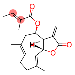 (2E)-2-Methyl-2-butenoic acid (3aR,4R,6E,10E,11aR)-2,3,3a,4,5,8,9,11a-octahydro-6,10-dimethyl-3-methylene-2-oxocyclodeca[b]furan-4-yl ester