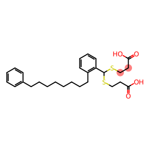 5-(2-(8-phenyloctyl)phenyl)-4,6-dithianonanedioic acid