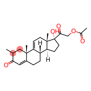 Pregna-4,9(11)-diene-3,20-dione, 17,21-dihydroxy-2-methyl-, 21-acetate