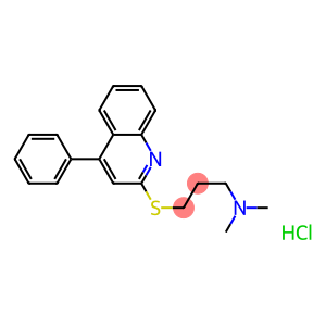 1-Propanamine,N,N-dimethyl-3-[(4-phenyl-2-quinolinyl)thio]-, hydrochloride (1:1)