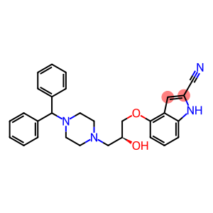 4-[(S)-3-[4-(Diphenylmethyl)-1-piperazinyl]-2-hydroxypropoxy]-1H-indole-2-carbonitrile