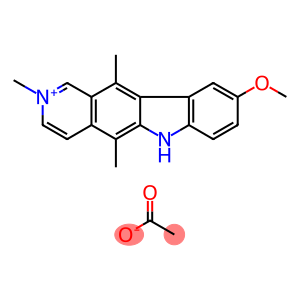 9-methoxy-2,5,11-trimethyl-6H-pyrido[4,3-b]carbazolium acetate