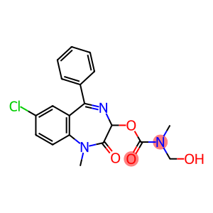 (7-chloro-1-methyl-2-oxo-5-phenyl-3H-1,4-benzodiazepin-3-yl) N-(hydroxymethyl)-N-methylcarbamate