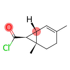 Bicyclo[4.1.0]hept-2-ene-7-carbonyl chloride, 3,6-dimethyl-, [1S-(1alpha,6alpha,7alpha)]- (9CI)