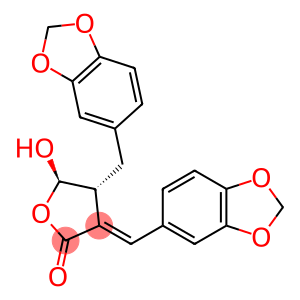 [4R,(+)]-4β-(1,3-Benzodioxol-5-ylmethyl)-3-[(E)-1,3-benzodioxol-5-ylmethylene]dihydro-5α-hydroxy-2(3H)-furanone