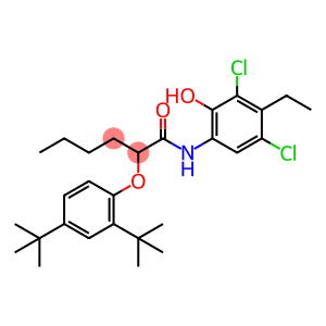 2,4-Dichlor-3-ethyl-6-(2,4-di-tert.-butylphenoxi)-hexanoylamino)-phenol