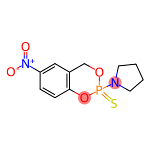 1-(6-Nitro-4H-1,3,2-benzodioxaphosphorin-2-yl)pyrrolidine p-sulfide