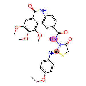 N-[4-[[2-(4-ethoxyphenyl)imino-4-oxo-1,3-thiazolidin-3-yl]carbamoyl]phenyl]-3,4,5-trimethoxybenzamide