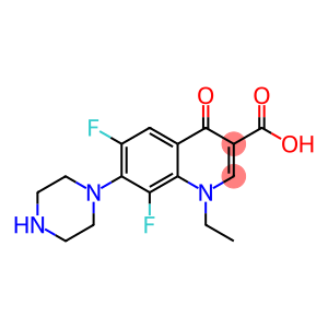 1-Ethyl-6,8-difluoro-1,4-dihydro-4-oxo-7-(1-piperazinyl)quinoline-3-carboxylic acid