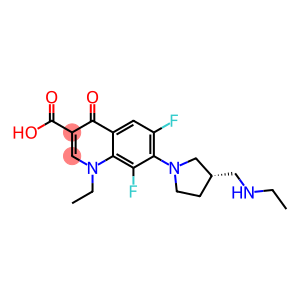 1-ethyl-7-[(3S)-3-(ethylaminomethyl)pyrrolidin-1-yl]-6,8-difluoro-4-oxoquinoline-3-carboxylic acid