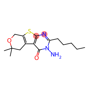 3-amino-6,6-dimethyl-2-pentyl-3,5,6,8-tetrahydro-4H-pyrano[4',3':4,5]thieno[2,3-d]pyrimidin-4-one