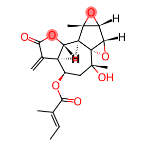 (E)-2-Methyl-2-butenoic acid (3aR,3aβ,6aR,7aα,7bα,8aα,8bβ,8cα)-decahydro-6β-hydroxy-6,8aα-dimethyl-3-methylene-2-oxo-4H-bisoxireno[1,8a:2,3]azuleno[4,5-b]furan-4α-yl ester