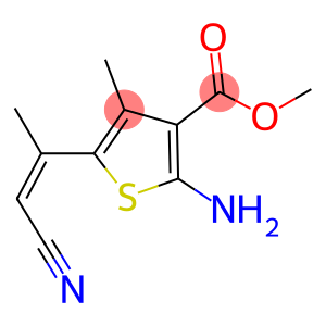 2-AMINO-5-((Z)-2-CYANO-1-METHYL-VINYL)-4-METHYL-THIOPHENE-3-CARBOXYLIC ACID METHYL ESTER