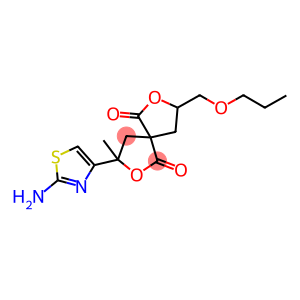 3-(2-AMINO-1,3-THIAZOL-4-YL)-3-METHYL-8-(PROPOXYMETHYL)-2,7-DIOXASPIRO[4.4]NONANE-1,6-DIONE