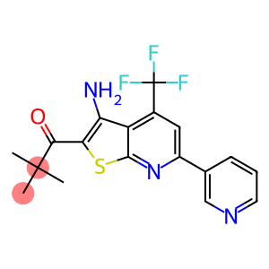 1-[3-amino-6-(3-pyridinyl)-4-(trifluoromethyl)thieno[2,3-b]pyridin-2-yl]-2,2-dimethyl-1-propanone