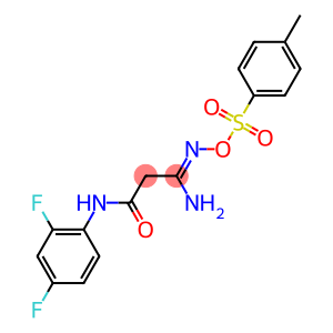 3-amino-N-(2,4-difluorophenyl)-3-({[(4-methylphenyl)sulfonyl]oxy}imino)propanamide