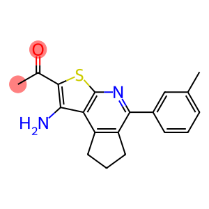 1-[1-amino-5-(3-methylphenyl)-7,8-dihydro-6H-cyclopenta[d]thieno[2,3-b]pyridin-2-yl]-1-ethanone