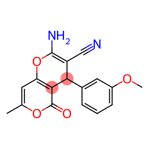 2-amino-4-(3-methoxyphenyl)-7-methyl-5-oxo-4H,5H-pyrano[4,3-b]pyran-3-carbonitrile