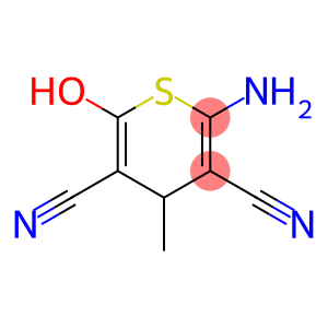 2-amino-6-hydroxy-4-methyl-4H-thiine-3,5-dicarbonitrile