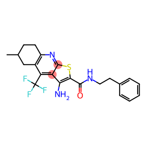3-amino-6-methyl-N-phenethyl-4-(trifluoromethyl)-5,6,7,8-tetrahydrothieno[2,3-b]quinoline-2-carboxamide