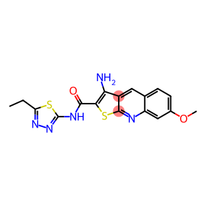 3-amino-N-(5-ethyl-1,3,4-thiadiazol-2-yl)-7-methoxythieno[2,3-b]quinoline-2-carboxamide