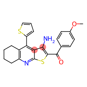 [3-amino-4-(2-thienyl)-5,6,7,8-tetrahydrothieno[2,3-b]quinolin-2-yl](4-methoxyphenyl)methanone