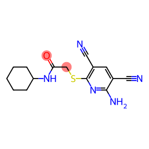 2-[(6-amino-3,5-dicyano-2-pyridinyl)sulfanyl]-N-cyclohexylacetamide