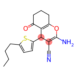 2-amino-4-(5-butyl-2-thienyl)-5-oxo-5,6,7,8-tetrahydro-4H-chromene-3-carbonitrile