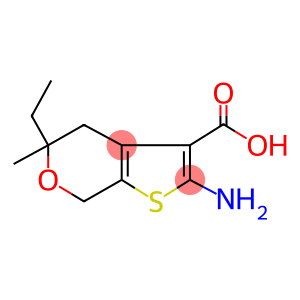 2-amino-5-ethyl-5-methyl-4,7-dihydro-5H-thieno[2,3-c]pyran-3-carboxylicacid