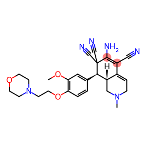 6-amino-8-{3-methoxy-4-[2-(4-morpholinyl)ethoxy]phenyl}-2-methyl-2,3,8,8a-tetrahydro-5,7,7(1H)-isoquinolinetricarbonitrile