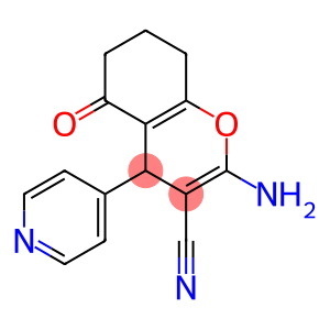 2-amino-5-oxo-4-(4-pyridinyl)-5,6,7,8-tetrahydro-4H-chromene-3-carbonitrile