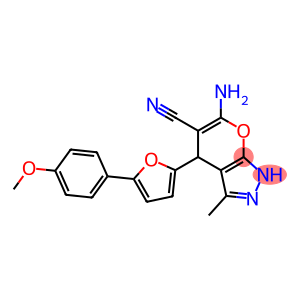 6-amino-4-[5-(4-methoxyphenyl)-2-furyl]-3-methyl-1,4-dihydropyrano[2,3-c]pyrazole-5-carbonitrile