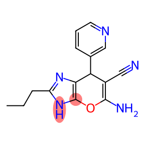 5-amino-2-propyl-7-(3-pyridinyl)-3,7-dihydropyrano[2,3-d]imidazole-6-carbonitrile