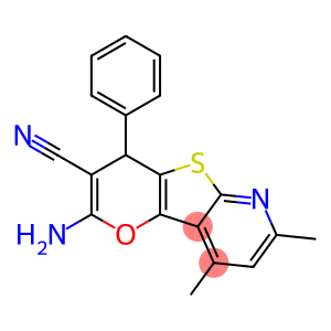 2-amino-7,9-dimethyl-4-phenyl-4H-pyrano[2',3':4,5]thieno[2,3-b]pyridine-3-carbonitrile