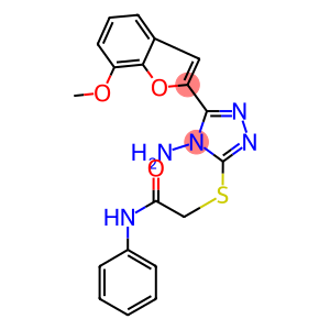 2-{[4-amino-5-(7-methoxy-1-benzofuran-2-yl)-4H-1,2,4-triazol-3-yl]thio}-N-phenylacetamide