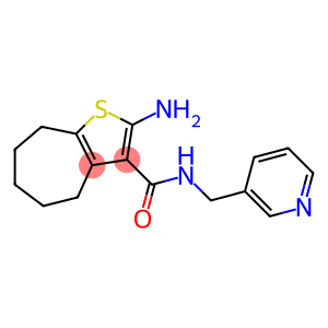 2-amino-N-(3-pyridinylmethyl)-5,6,7,8-tetrahydro-4H-cyclohepta[b]thiophene-3-carboxamide