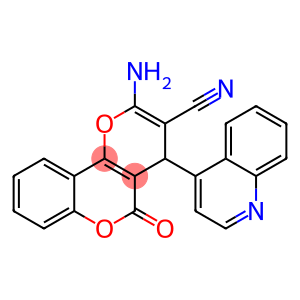 2-amino-5-oxo-4-(4-quinolinyl)-4H,5H-pyrano[3,2-c]chromene-3-carbonitrile